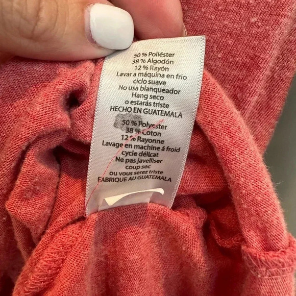 LuLaRoe Vintage Randy Baseball Tee 3/4 Sleeves Heathered Red Grey Bows Size 3X - Picture 9 of 10